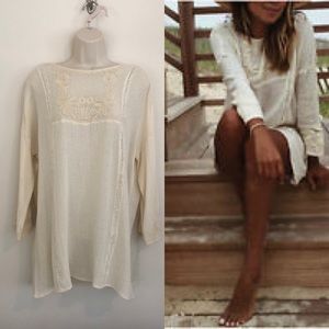 NWOT Zara Trafaluc Embroidered Tunic Boho Dress